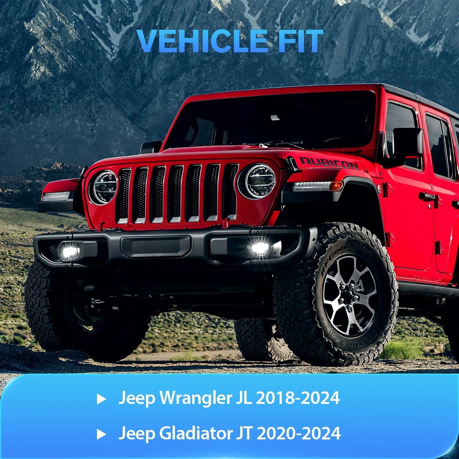 2018-2024 Jeep Wrangler JL/Jeep Gladiator Rain Guards Acrylic 4Pcs
