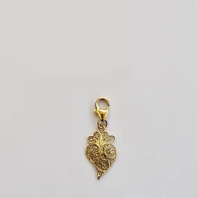 Coração de Viana I Charm en argent doré