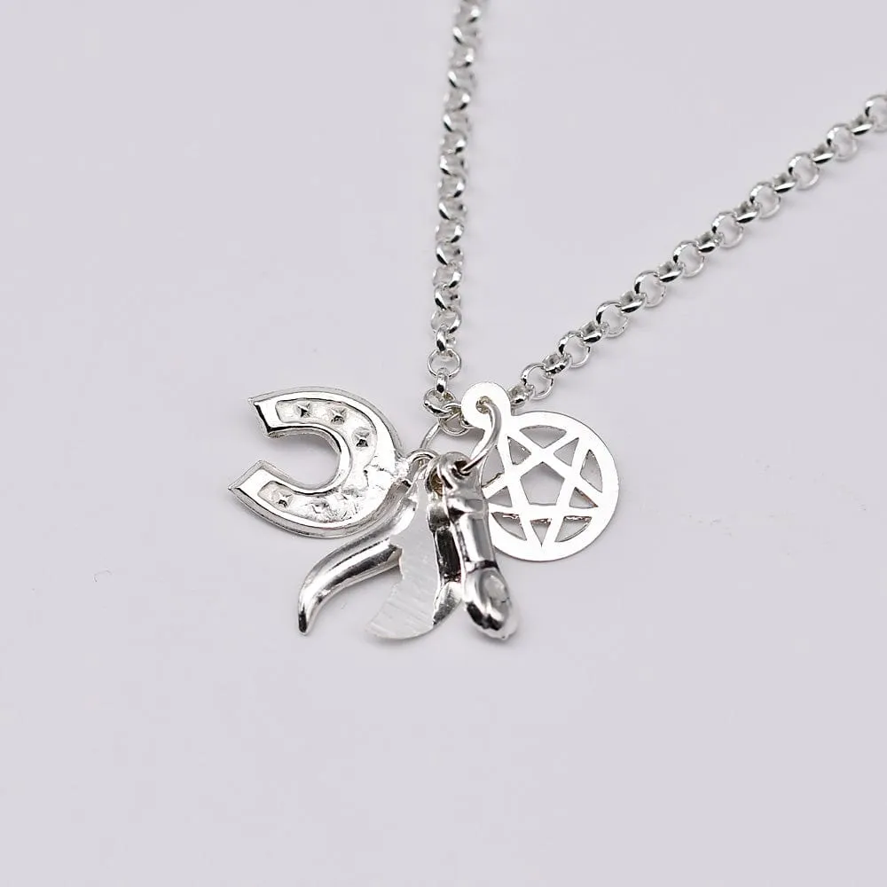 Ensemble de 5 charms Porte-Bonheur en argent