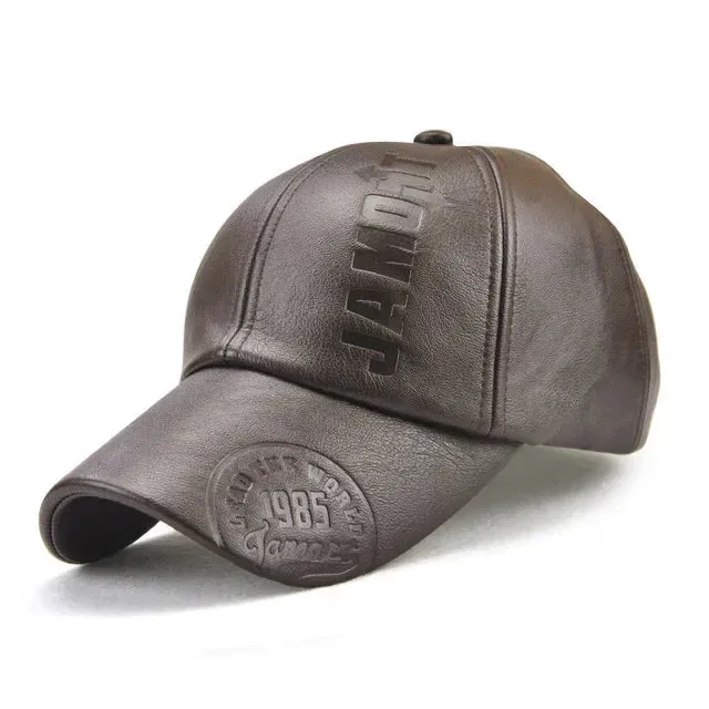 Fashion Men PU Leather Beret Autumn Winter Visor Flat Cap Thicken Warm Hat Berets Vintage England Newsboy Caps Higher Quality