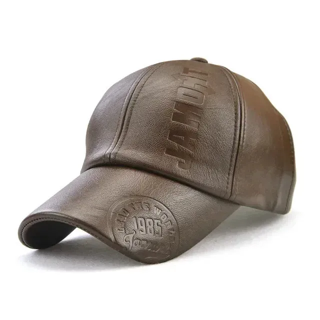 Fashion Vintage Men PU Leather Beret Autumn Winter Visor Flat Cap Thicken Warm Hat Berets England Newsboy Caps Higher Quality