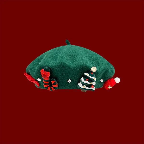 Festive Christmas Beret