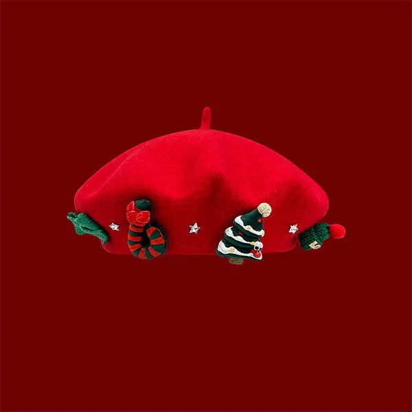 Festive Christmas Beret