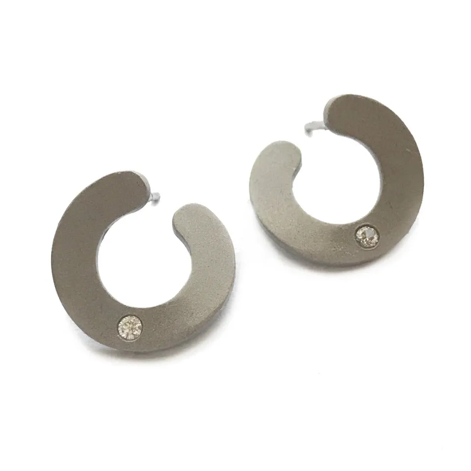 Group 1  | Hoop 4 Earring, Silver, 14k    Diamonds