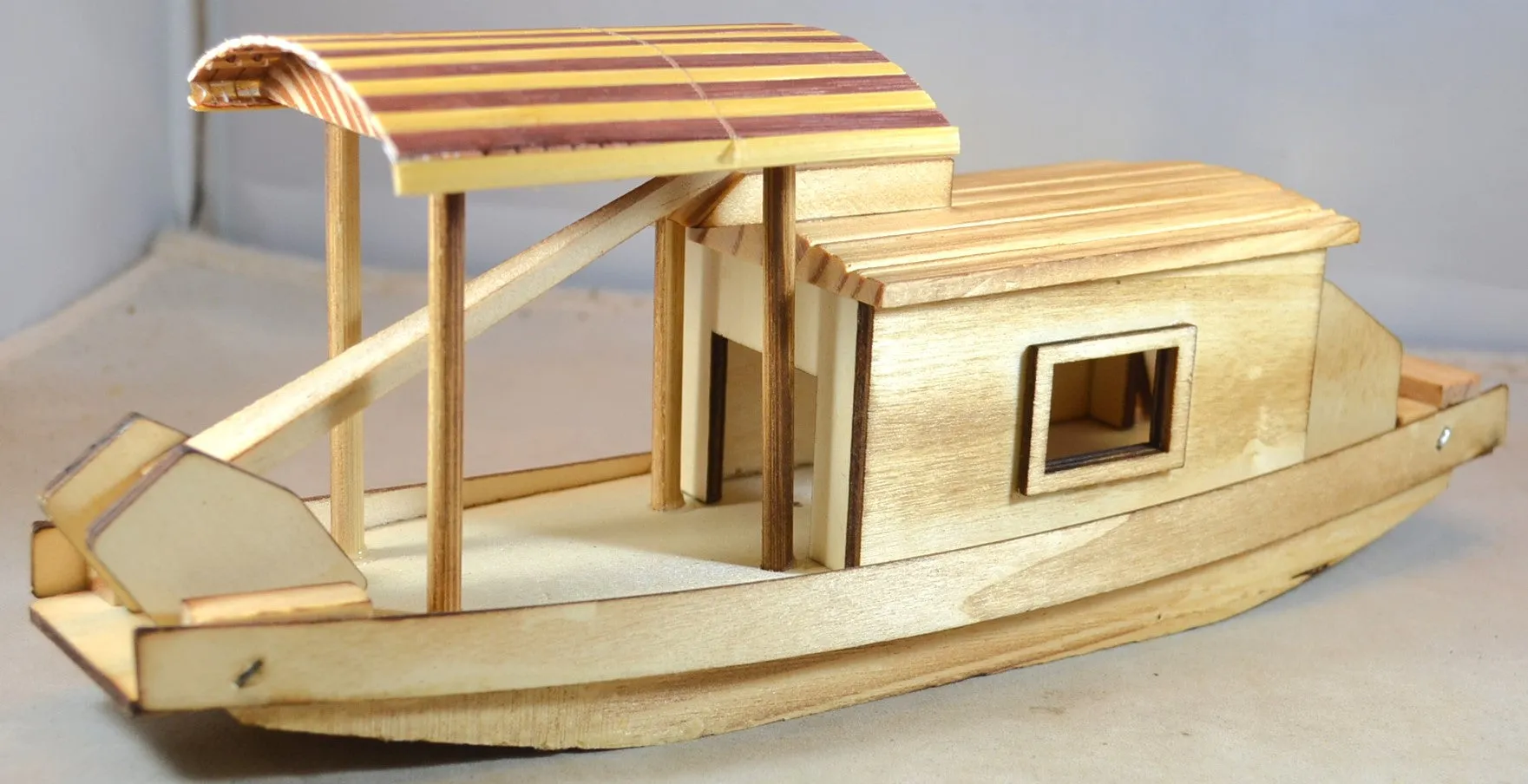 Hand Crafted Wooden Vietnam Chinese Passenger Fishing Boat