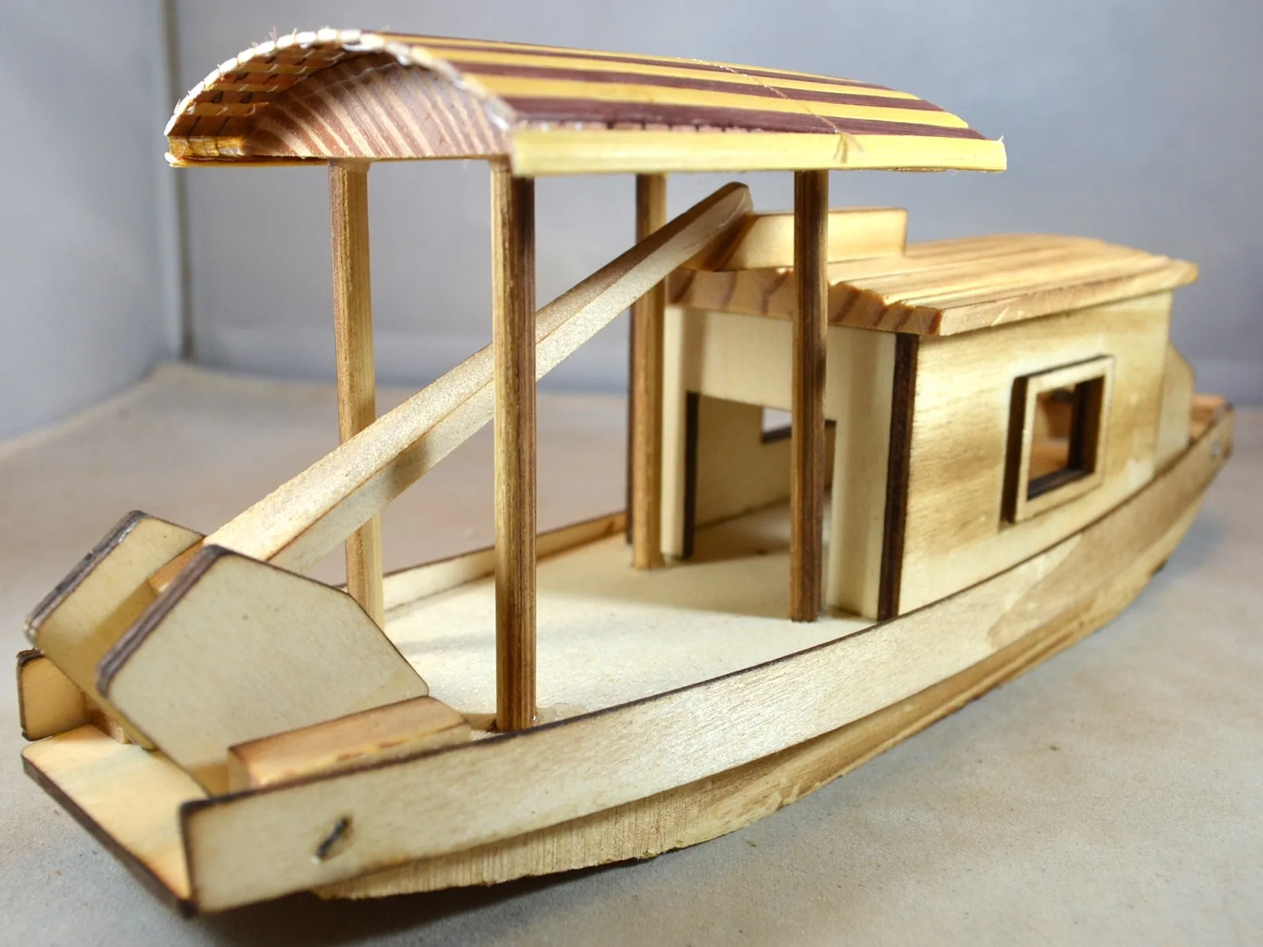 Hand Crafted Wooden Vietnam Chinese Passenger Fishing Boat