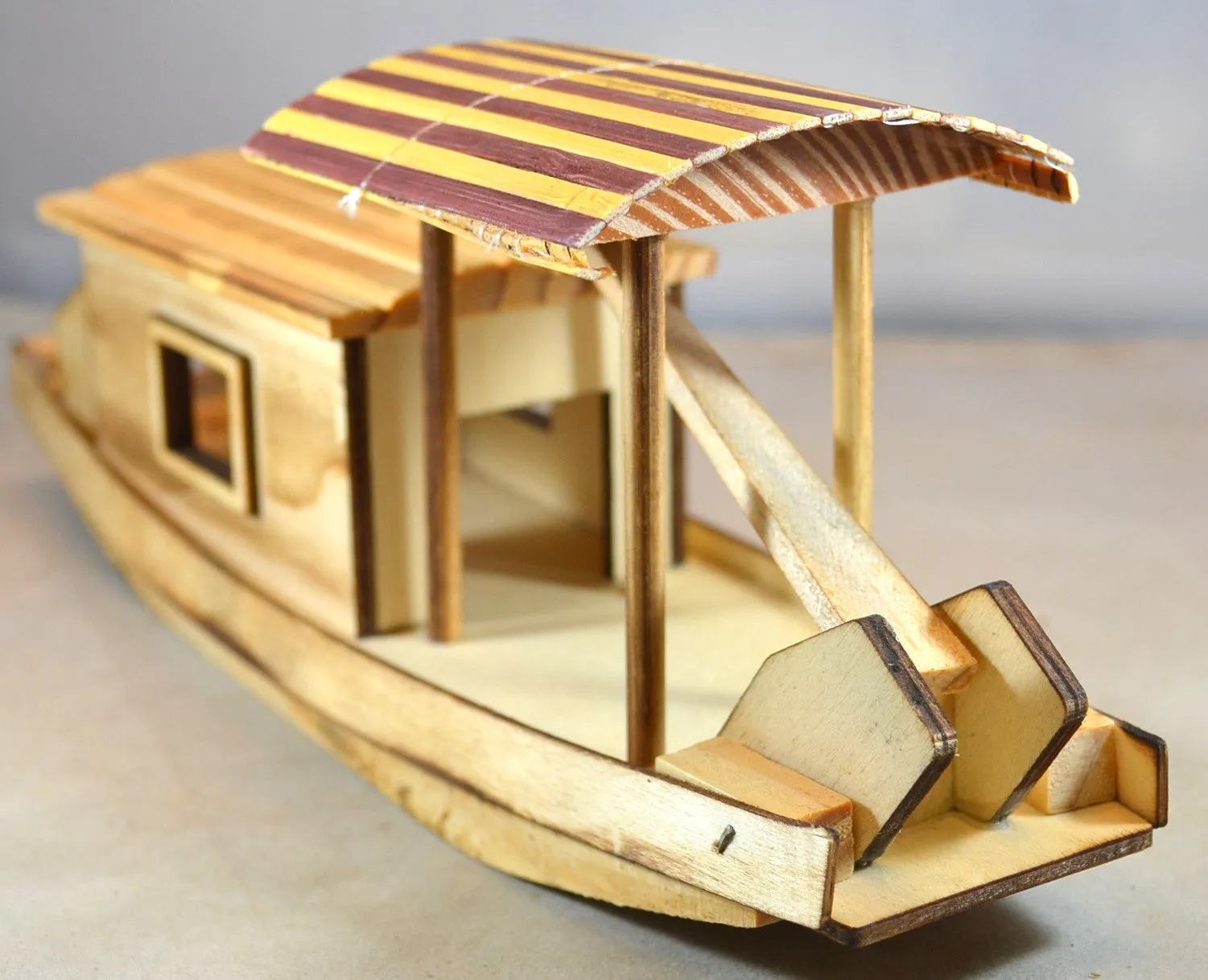 Hand Crafted Wooden Vietnam Chinese Passenger Fishing Boat