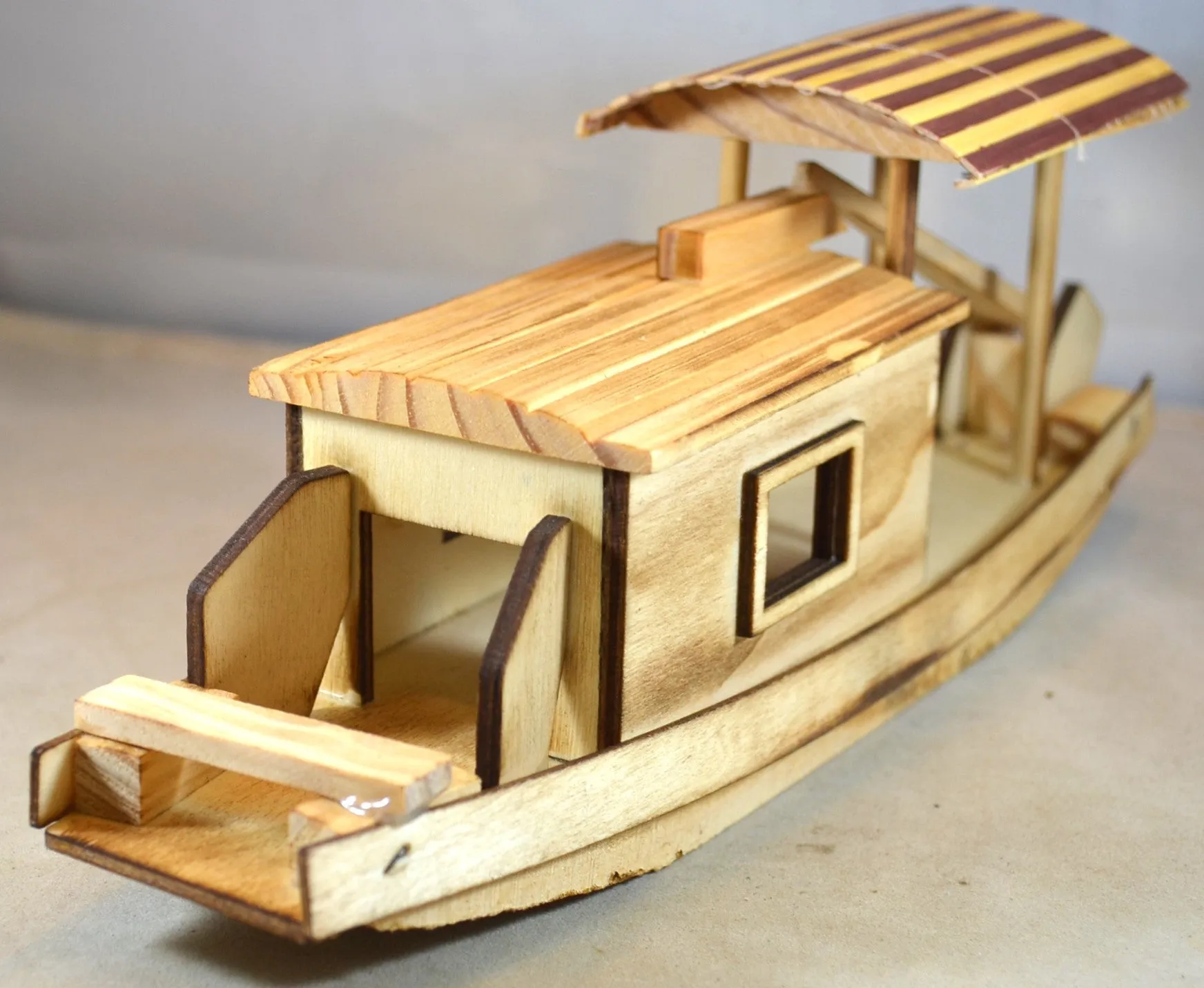 Hand Crafted Wooden Vietnam Chinese Passenger Fishing Boat