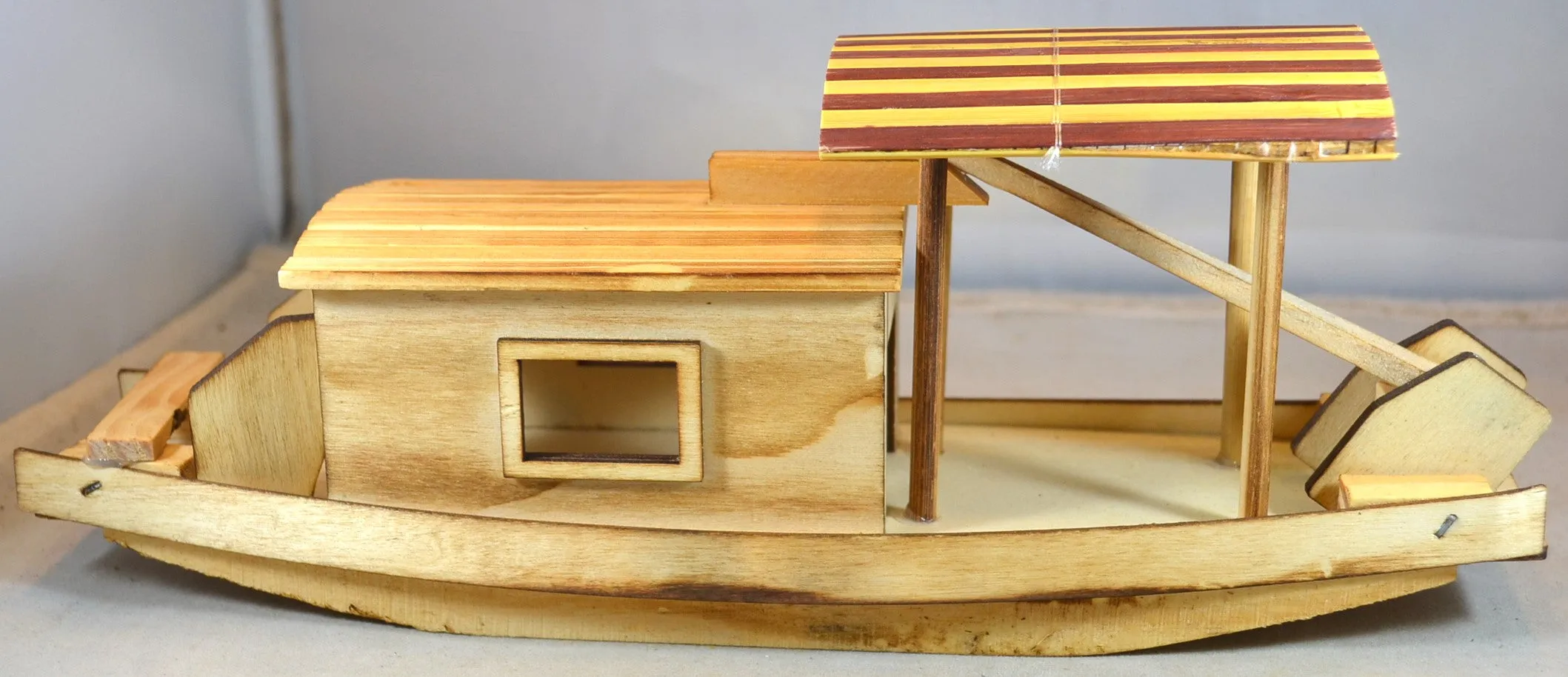Hand Crafted Wooden Vietnam Chinese Passenger Fishing Boat