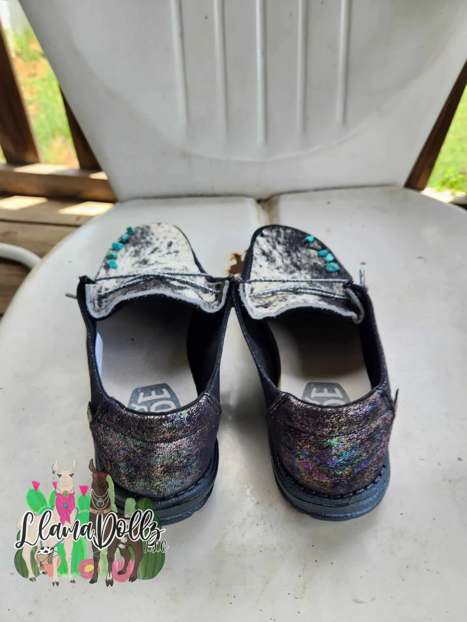 Hey Dude Womens Wendy Glitter Meteor Shower Shoes