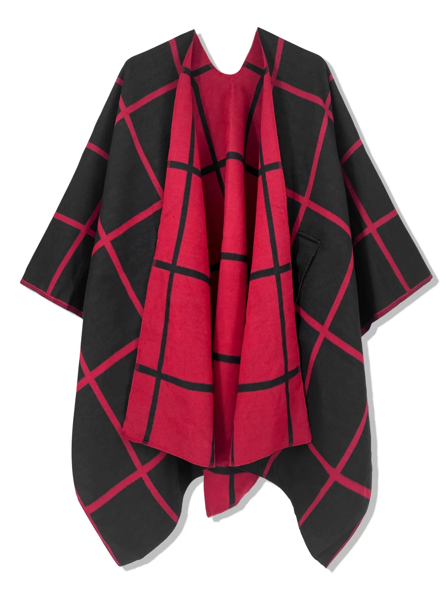 Moss Rose Women's Shawl Wrap Poncho Ruana Cape Open Front Cardigan Shawls for Fall Winter