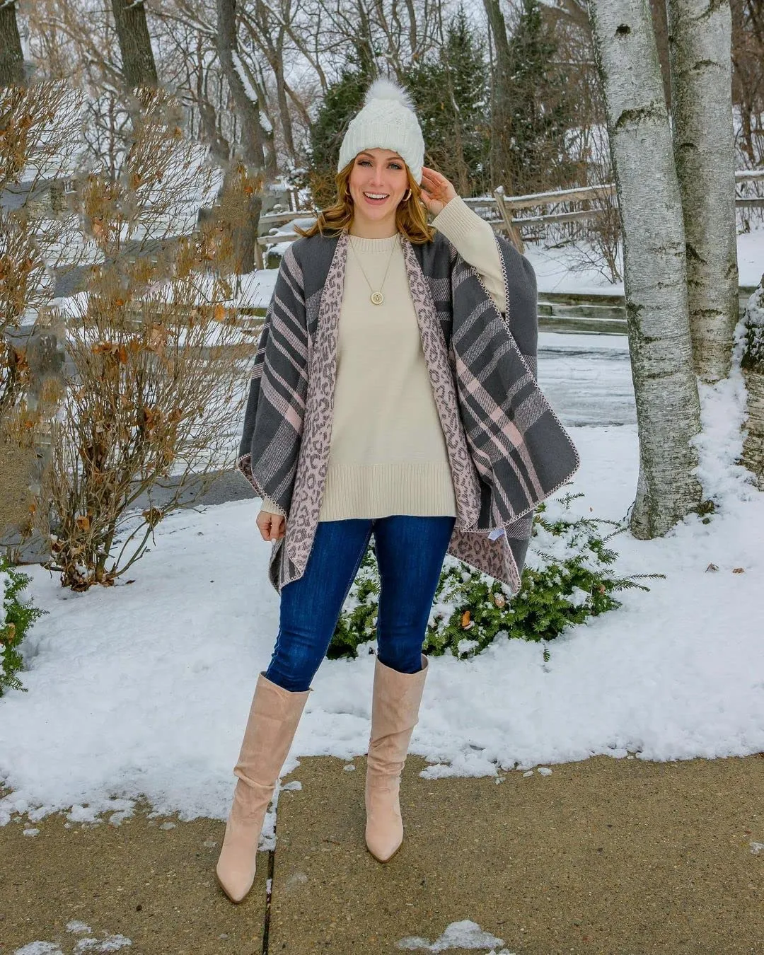 Moss Rose Women's Shawl Wrap Poncho Ruana Cape Open Front Cardigan Shawls for Fall Winter