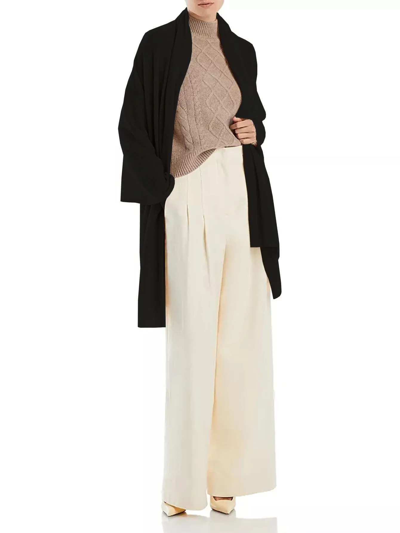 Moss Rose Women's Shawl Wrap Poncho Ruana Cape Open Front Cardigan Shawls for Fall Winter