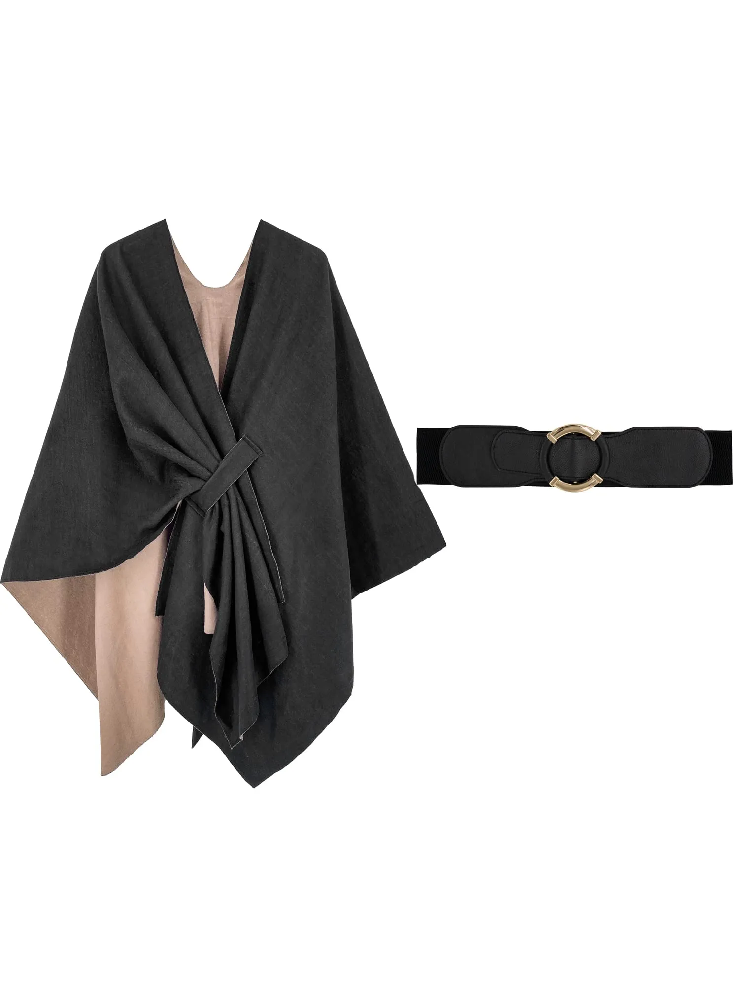 Moss Rose Women's Shawl Wrap Poncho Ruana Cape Open Front Cardigan Shawls for Fall Winter
