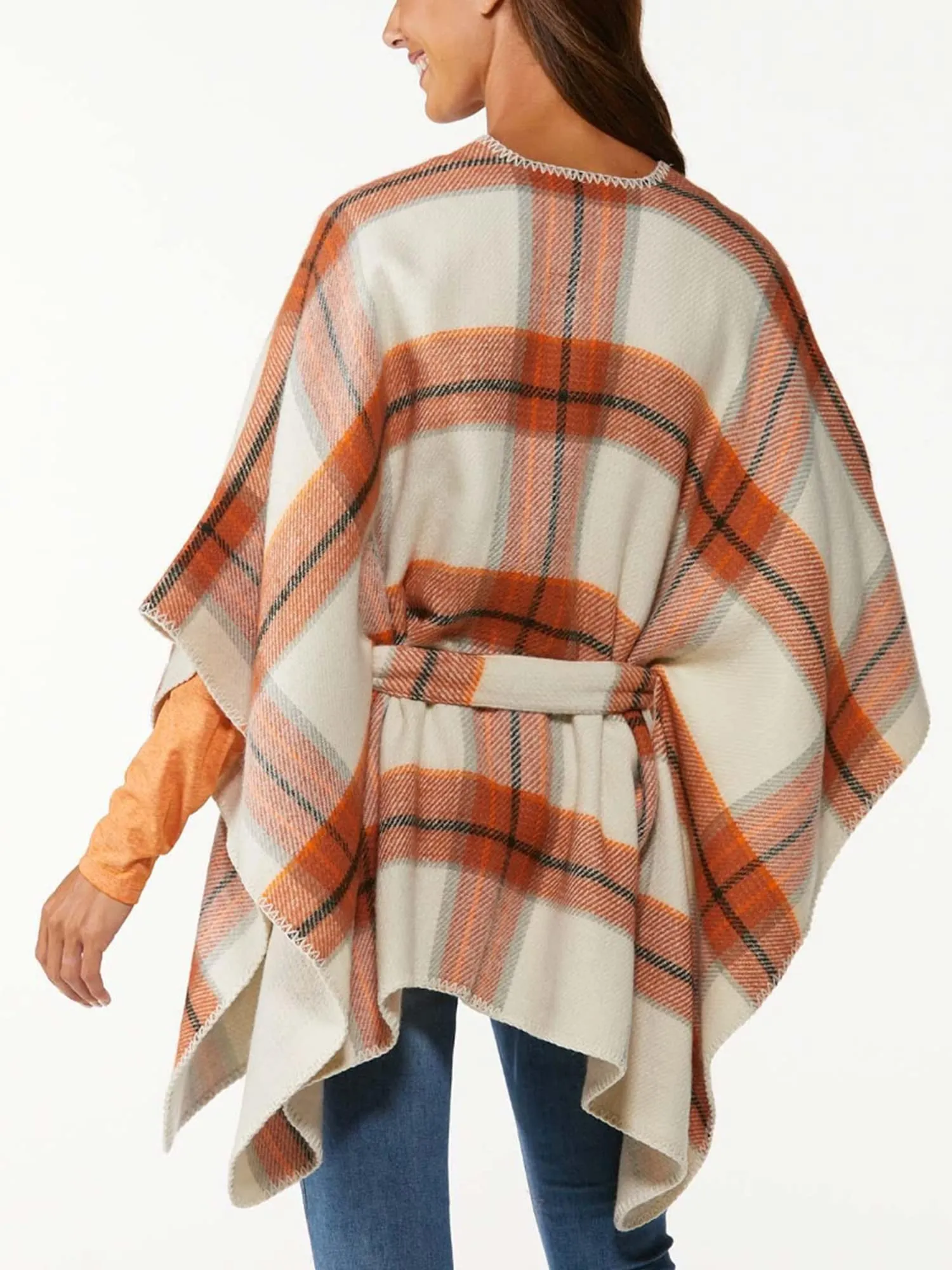 Moss Rose Women's Shawl Wrap Poncho Ruana Cape Open Front Cardigan Shawls for Fall Winter