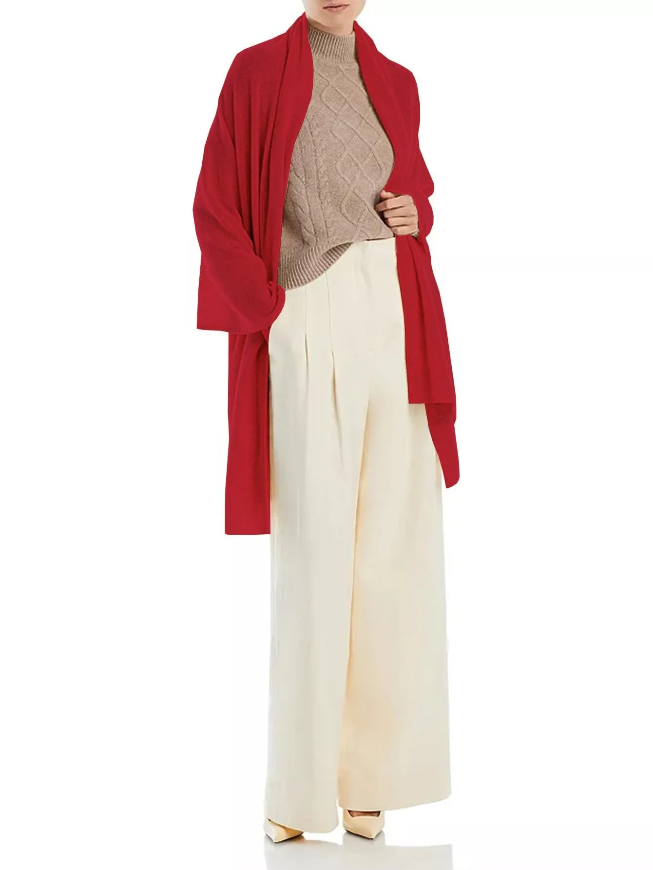 Moss Rose Women's Shawl Wrap Poncho Ruana Cape Open Front Cardigan Shawls for Fall Winter