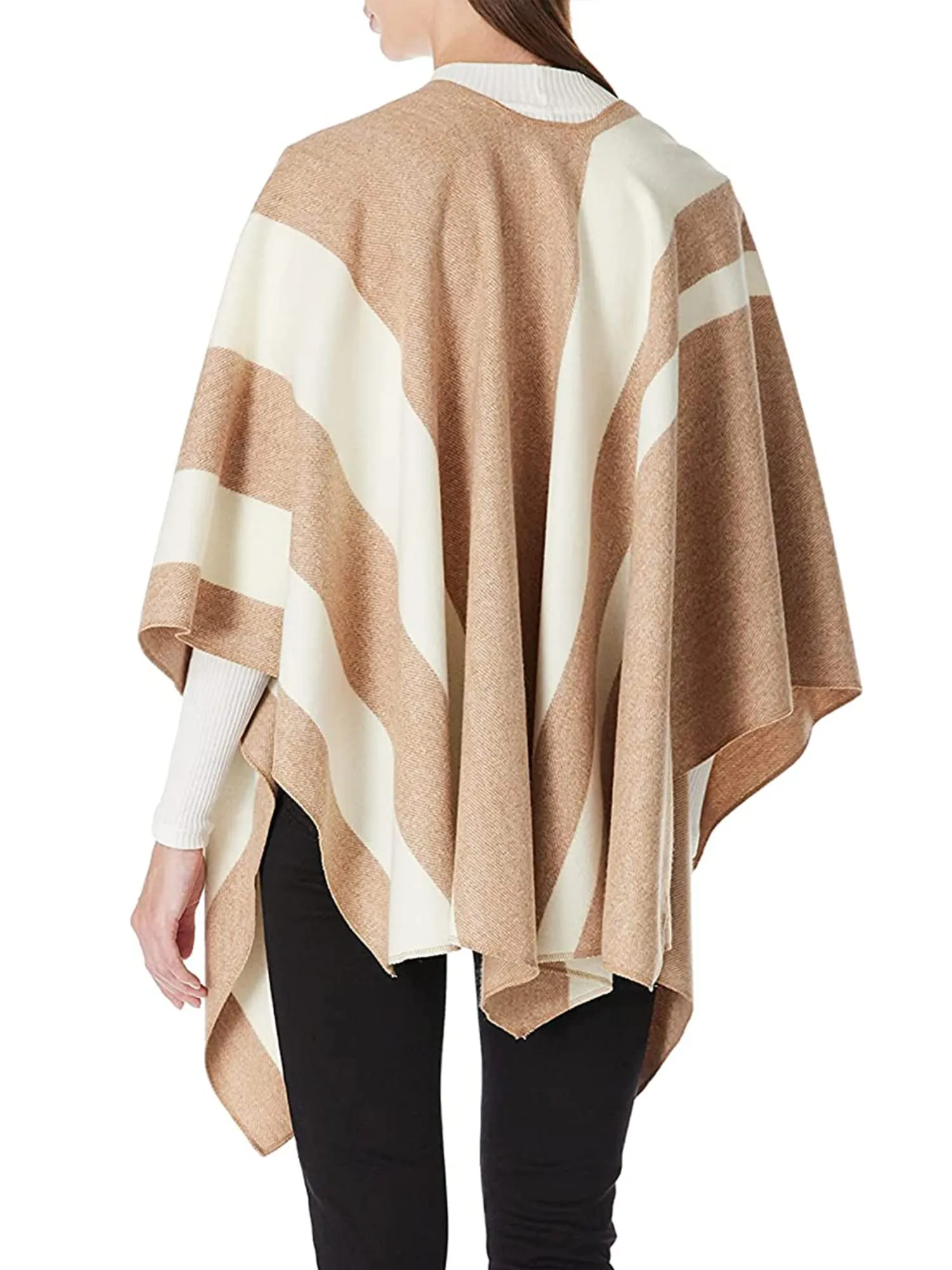 Moss Rose Women's Shawl Wrap Poncho Ruana Cape Open Front Cardigan Shawls for Fall Winter
