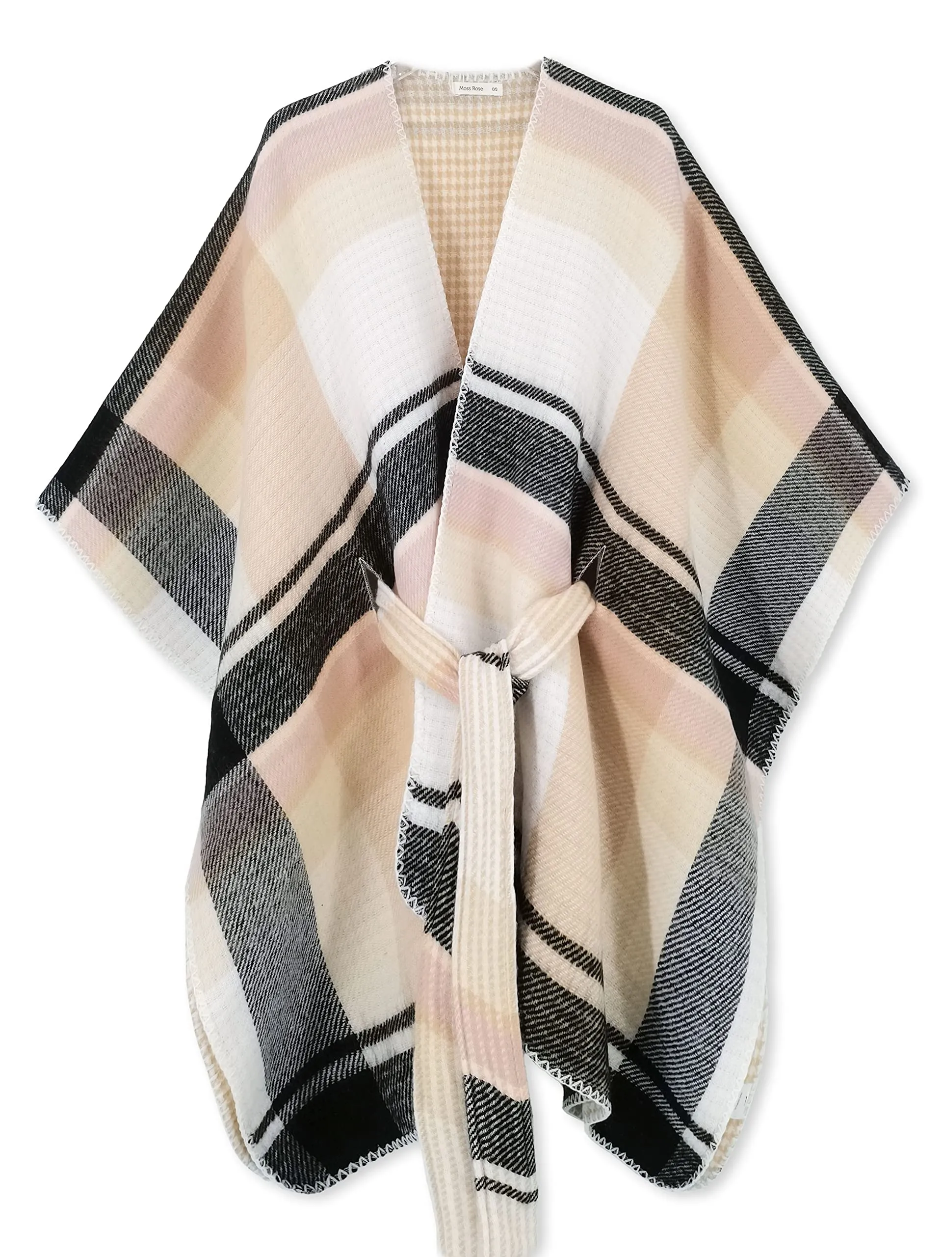 Moss Rose Women's Shawl Wrap Poncho Ruana Cape Open Front Cardigan Shawls for Fall Winter