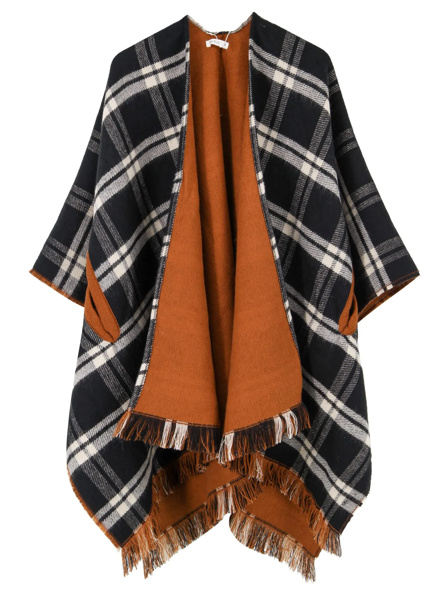 Moss Rose Women's Shawl Wrap Poncho Ruana Cape Open Front Cardigan Shawls for Fall Winter