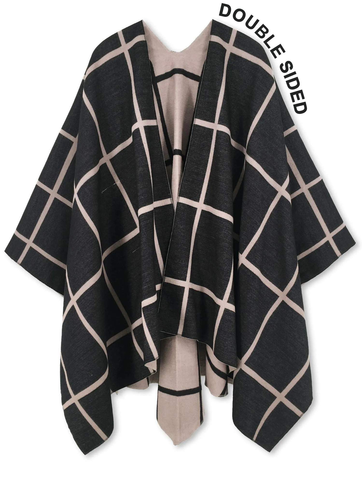 Moss Rose Women's Shawl Wrap Poncho Ruana Cape Open Front Cardigan Shawls for Fall Winter