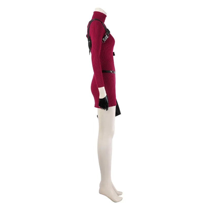 Resident Evil 4 Ada Wong Cosplay Outfit High Neck Form-Fitting Set