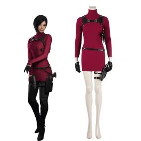 Resident Evil 4 Ada Wong Cosplay Outfit High Neck Form-Fitting Set