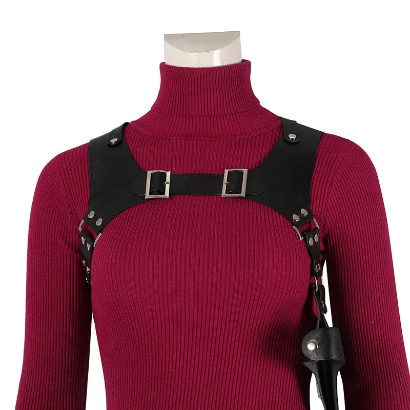 Resident Evil 4 Ada Wong Cosplay Outfit High Neck Form-Fitting Set