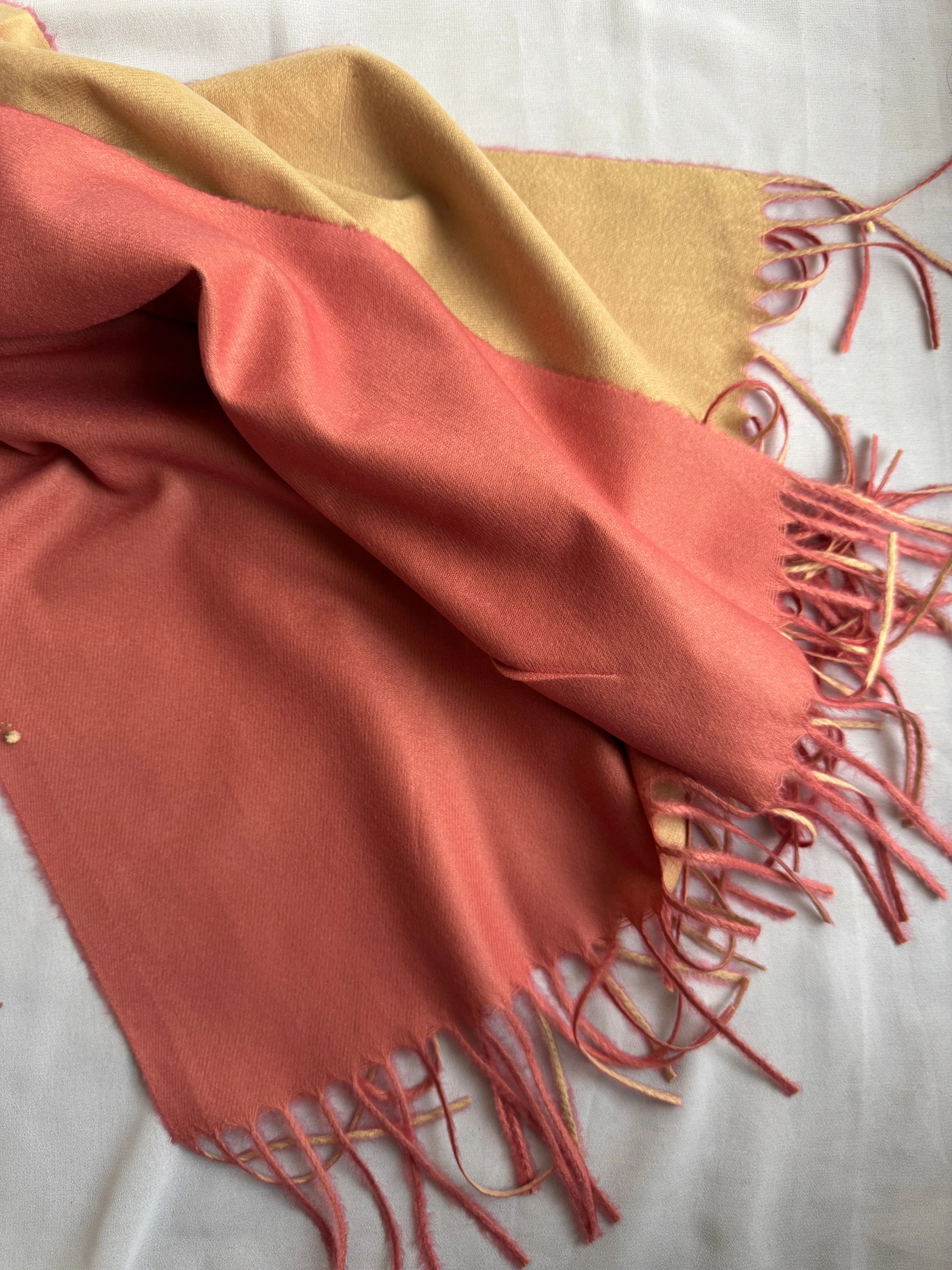 Reversible Woollen Pashmina- Peachy Pink Nude
