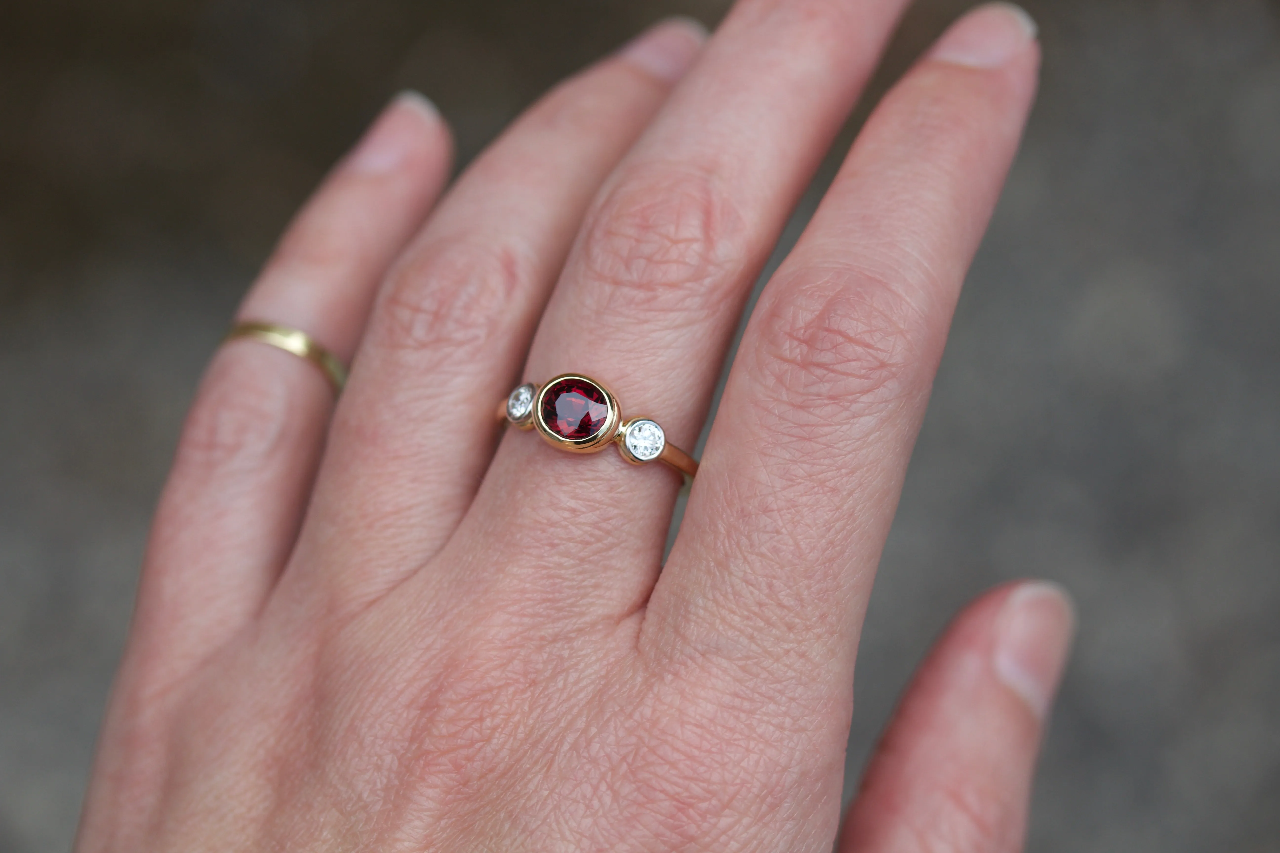 Ruby Ring with Diamonds