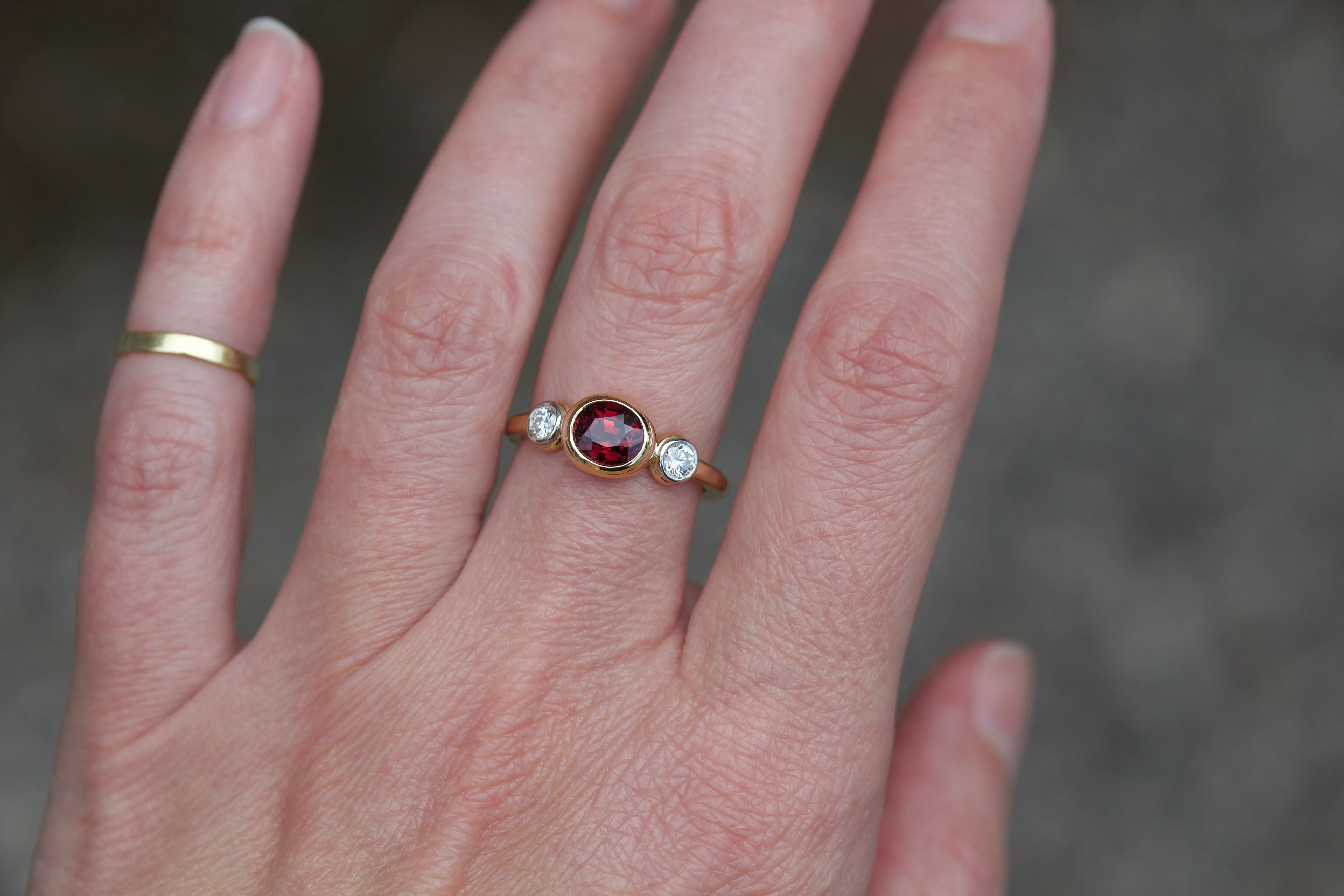 Ruby Ring with Diamonds