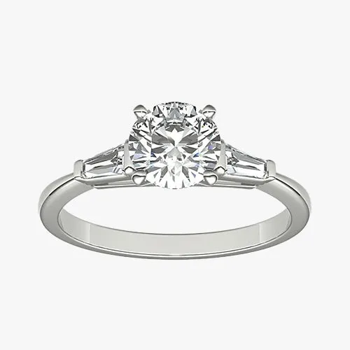 Tapered Baguette Diamond Engagement Ring