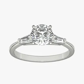 Tapered Baguette Diamond Engagement Ring