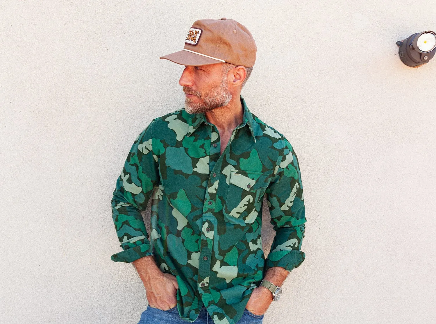 Throwback Hat - Up N' Down - Khaki