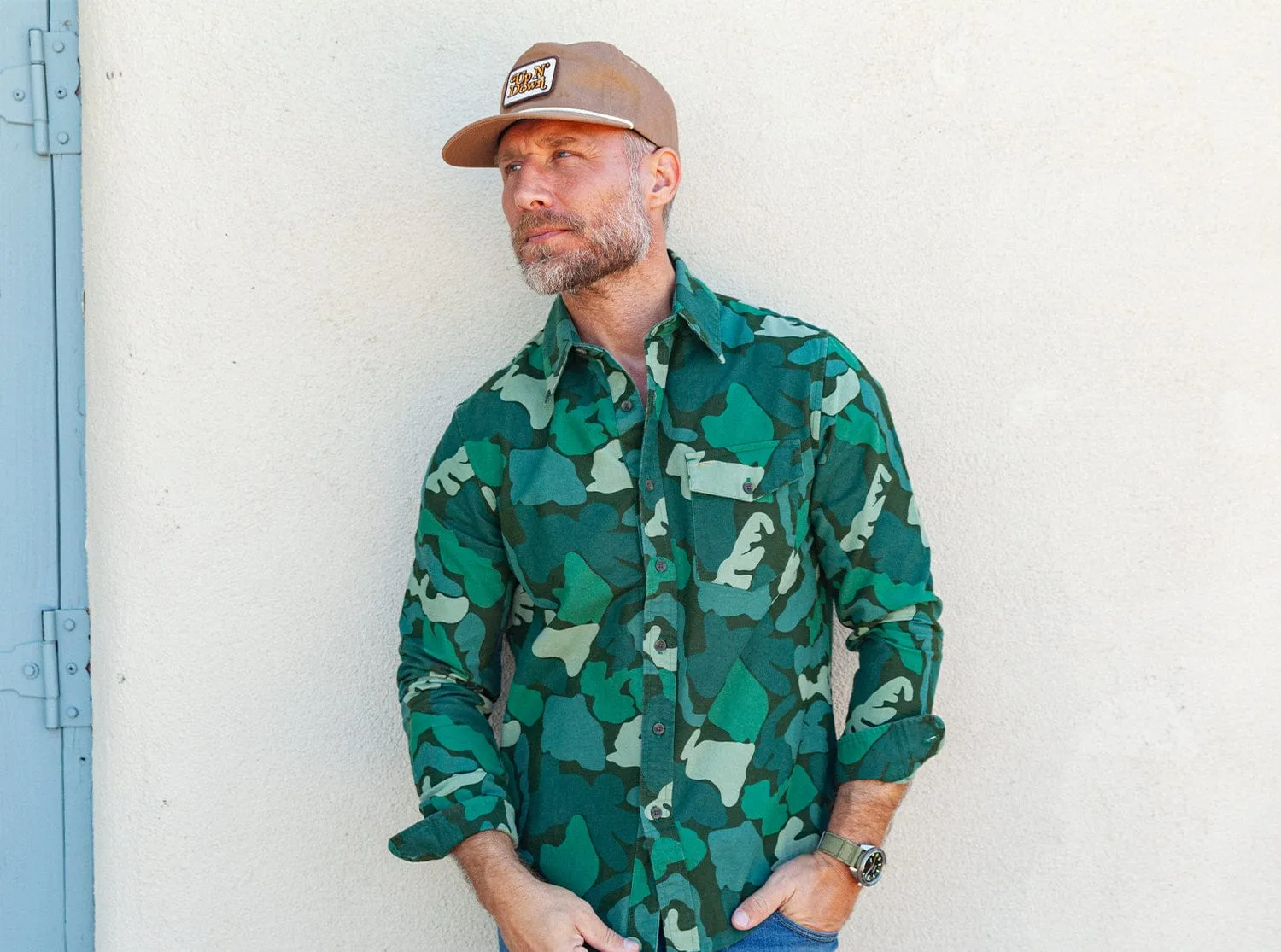 Throwback Hat - Up N' Down - Khaki