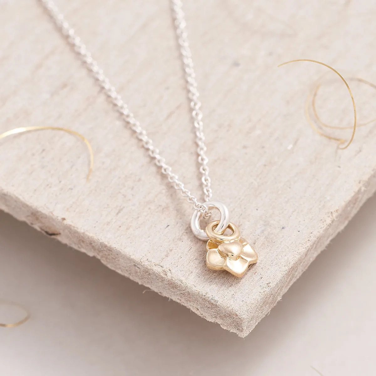 Tiny Forget-Me-Not Gold Charm