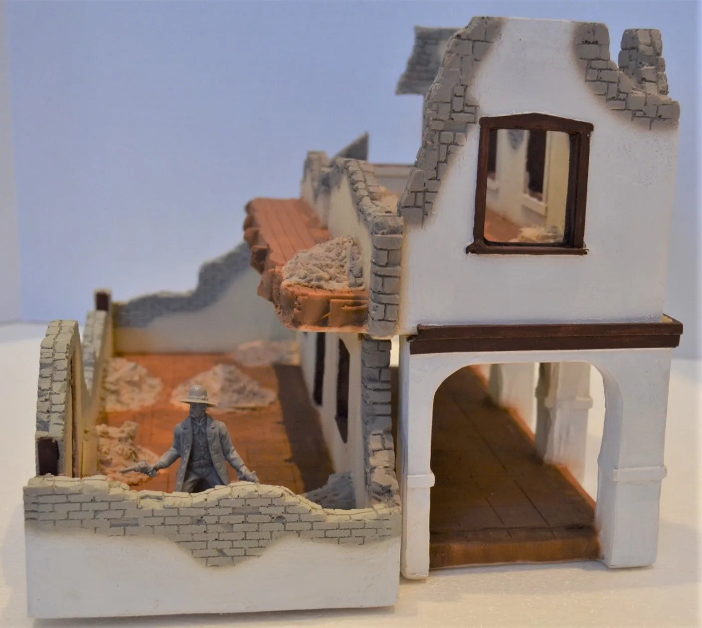TSSD World War II Building Vietnam Hacienda TS223WH White Brown Gray