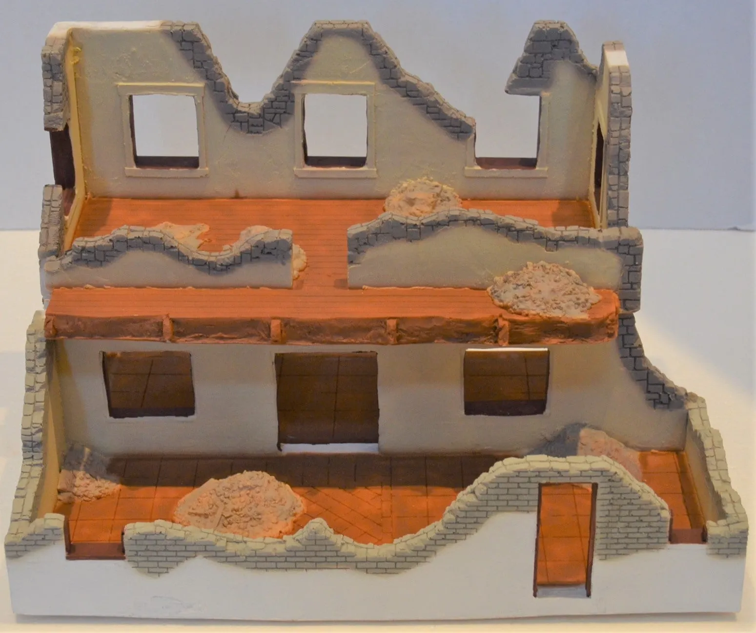 TSSD World War II Building Vietnam Hacienda TS223WH White Brown Gray
