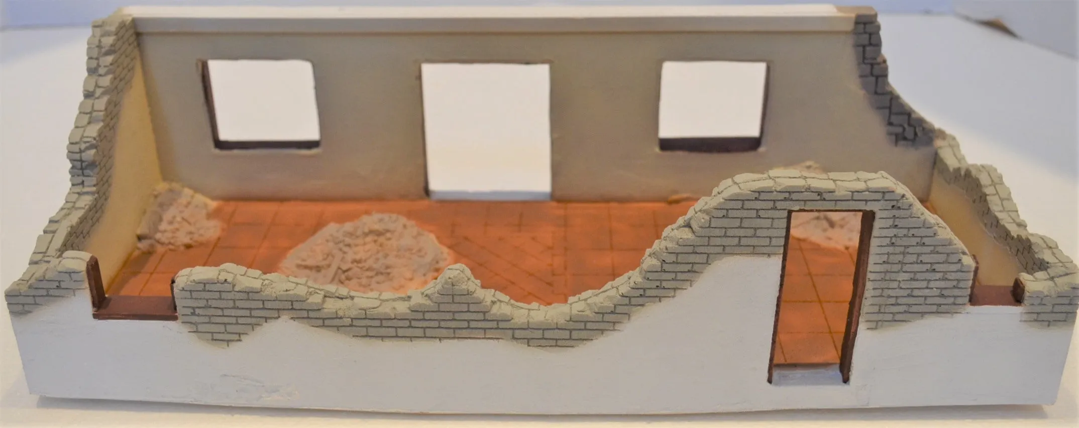 TSSD World War II Building Vietnam Hacienda TS223WH White Brown Gray