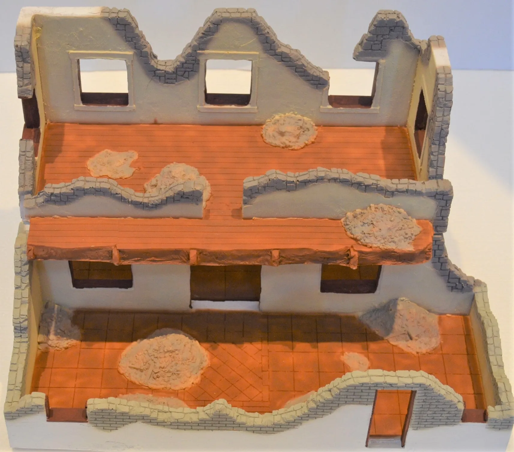 TSSD World War II Building Vietnam Hacienda TS223WH White Brown Gray