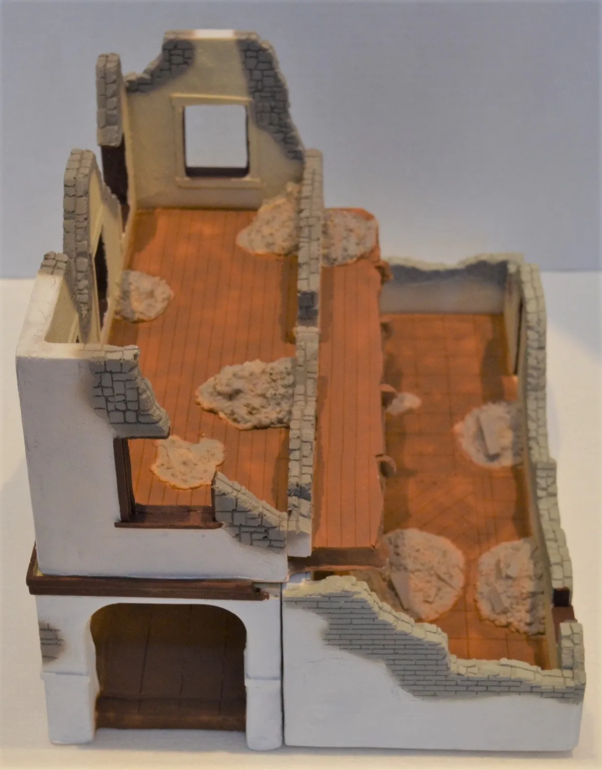 TSSD World War II Building Vietnam Hacienda TS223WH White Brown Gray
