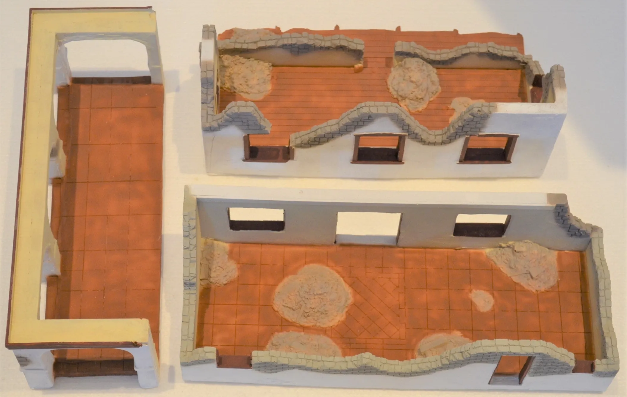 TSSD World War II Building Vietnam Hacienda TS223WH White Brown Gray