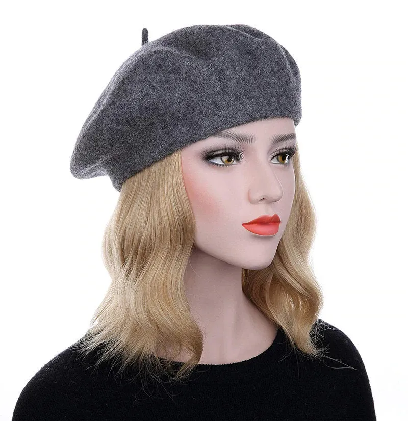 Woman Fall/Winter Berets - French Painter Fashion Style Hat - Fashion Artist Painting Hat For Women - Wool Beanie Cap - Christmas Gift