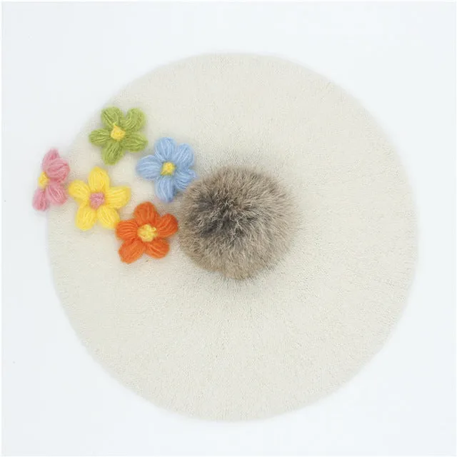 Women's pom poms Beret Hat