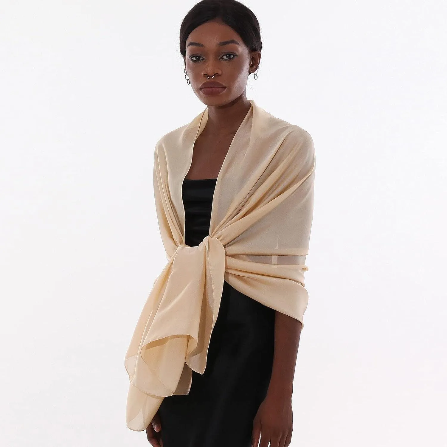 Womens Scarf Pashmina Shawls and Wraps for Evening Dresses like Chiffon Silk Scarf for Bridal Wedding