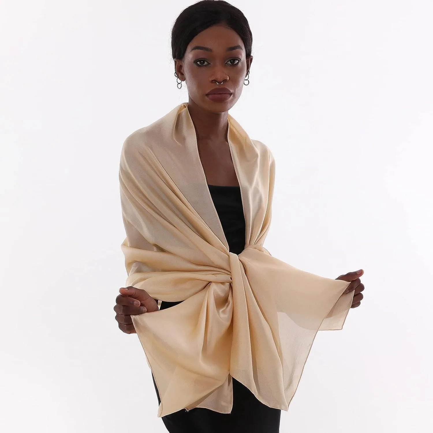 Womens Scarf Pashmina Shawls and Wraps for Evening Dresses like Chiffon Silk Scarf for Bridal Wedding