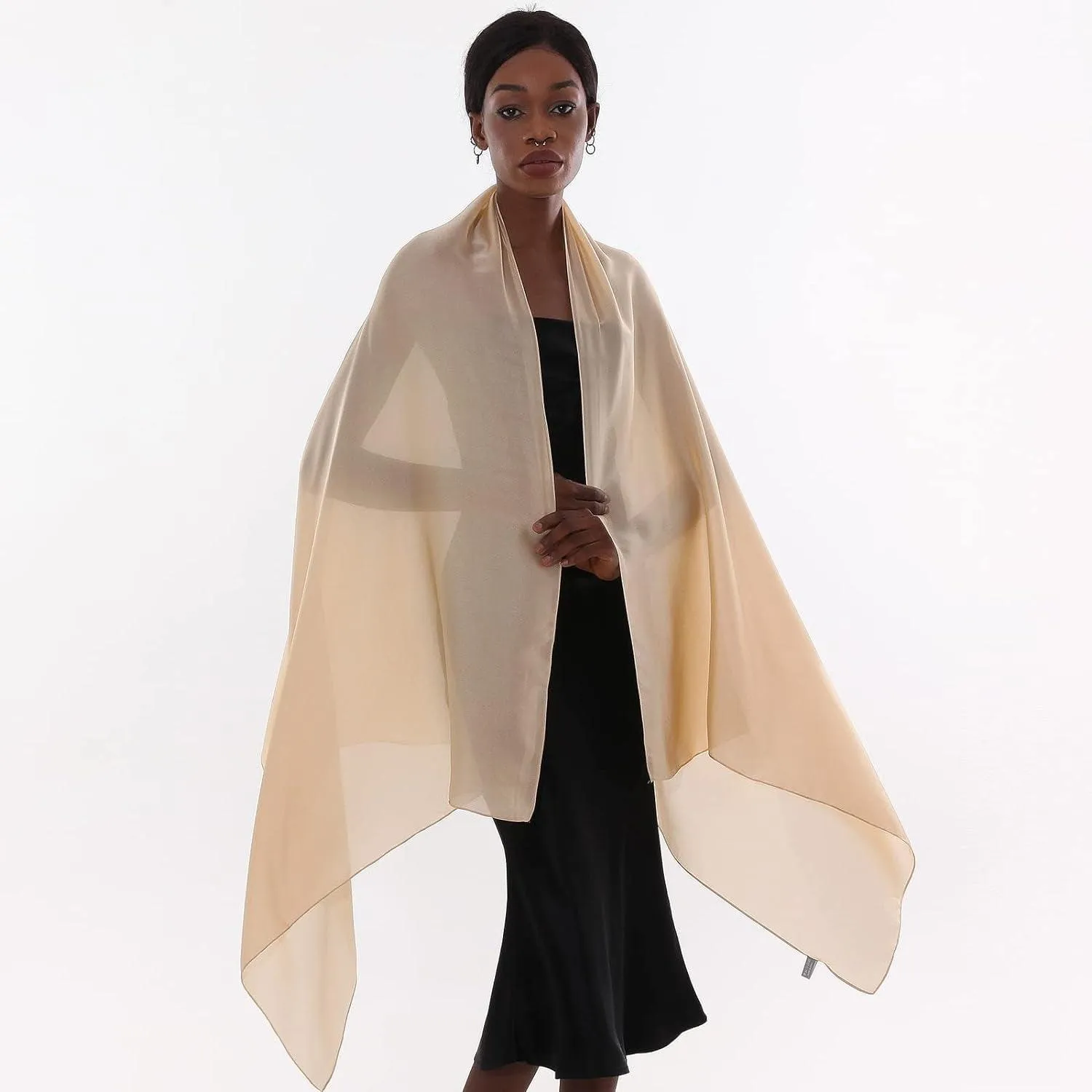 Womens Scarf Pashmina Shawls and Wraps for Evening Dresses like Chiffon Silk Scarf for Bridal Wedding
